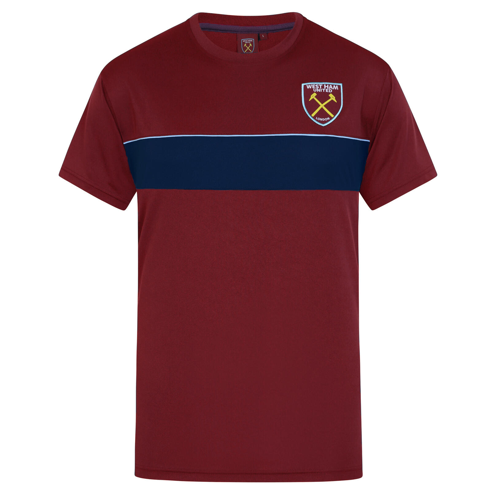 West Ham United Mens T-Shirt Poly Training Kit OFFICIAL Football Gift 1/3