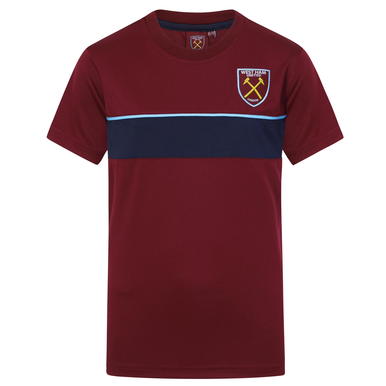 West Ham United Boys T-Shirt Poly Training Kit Kids OFFICIAL Football Gift 1/3