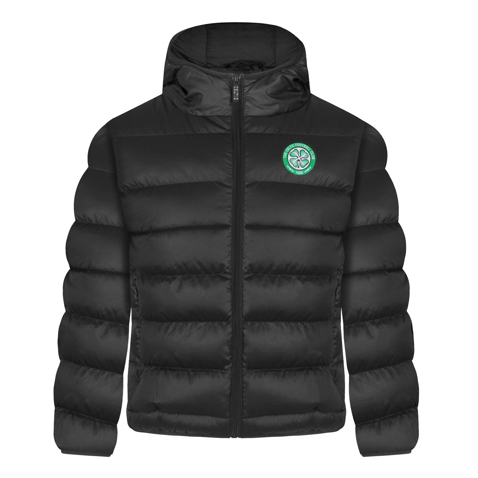 CELTIC FC Celtic FC Boys Jacket Hooded Winter Quilted Kids OFFICIAL Football Gift
