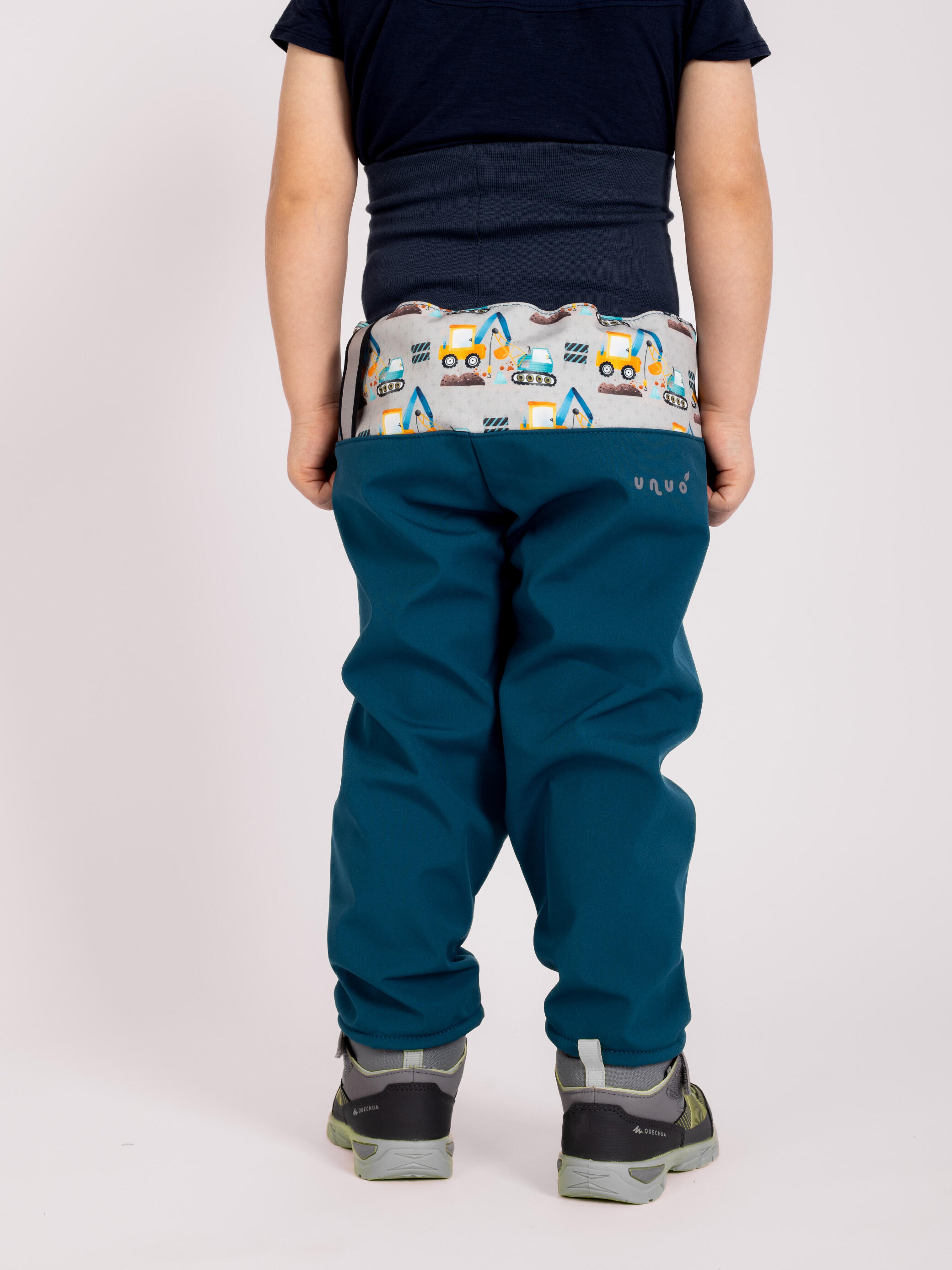 Softshell-Hose mit Fleece für Kleinkinder Basic, Kobalt, Bagger 4/7