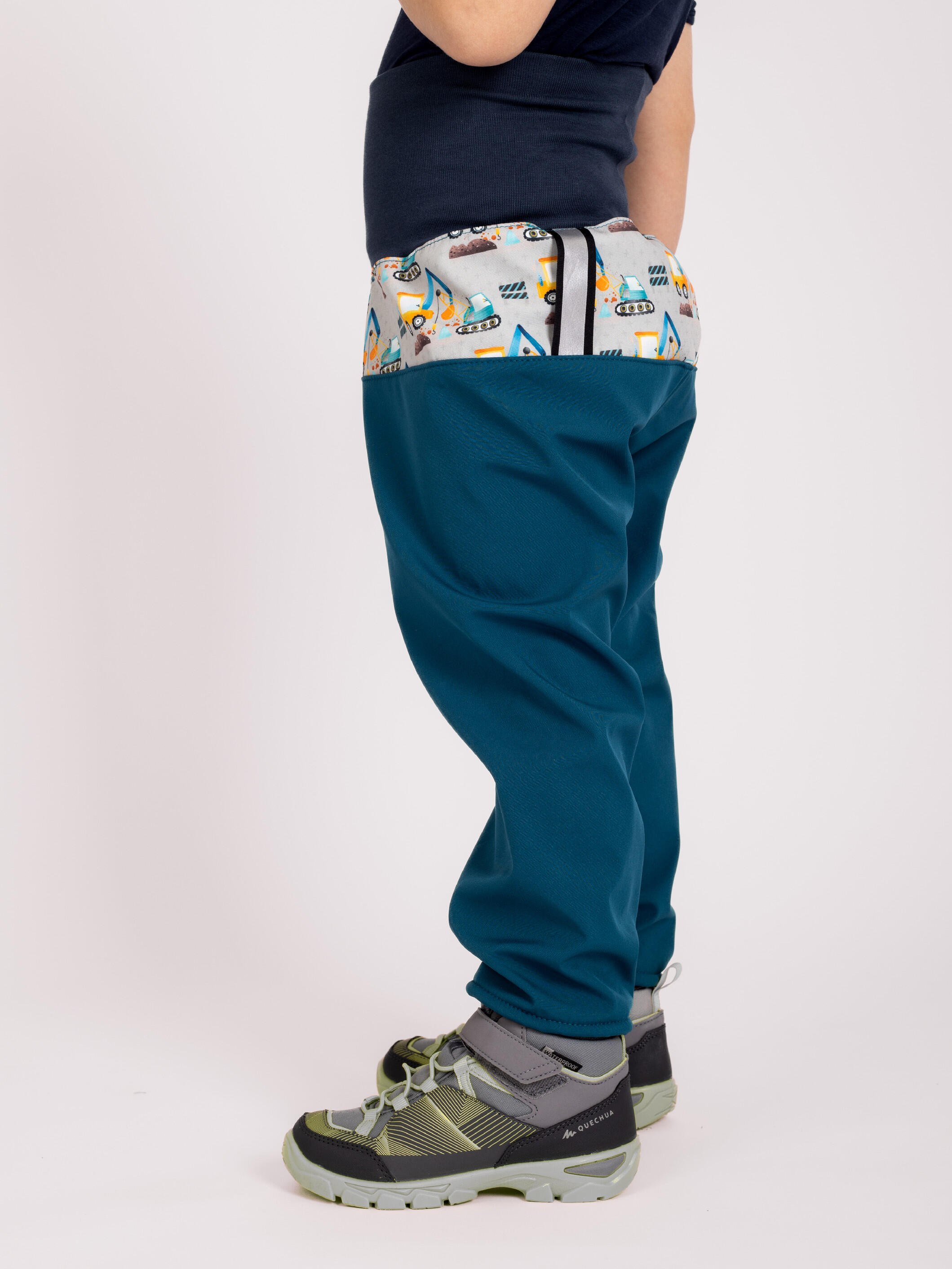 Softshell-Hose mit Fleece für Kleinkinder Basic, Kobalt, Bagger 3/7