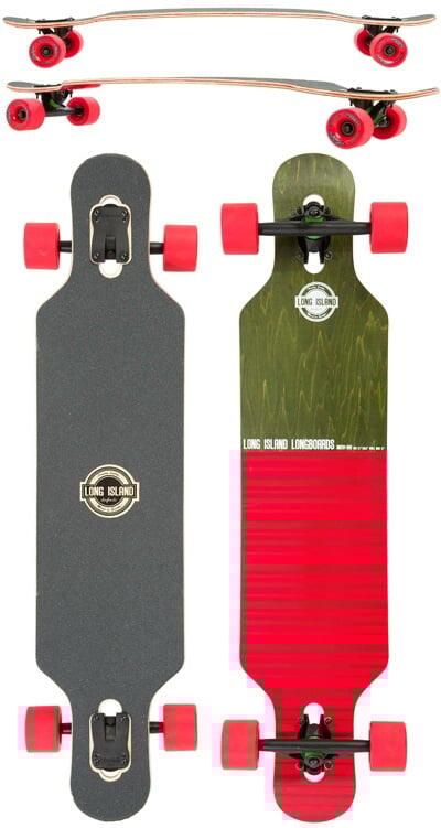 Long Island Duo Twintip Longboard witte wielen 3/3