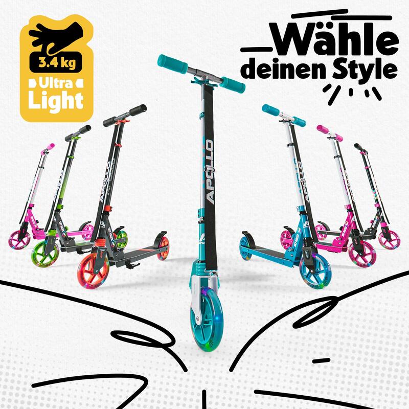 145mm City Scooter mit Federung - Skyracer - klappbar und höhenverstellbar