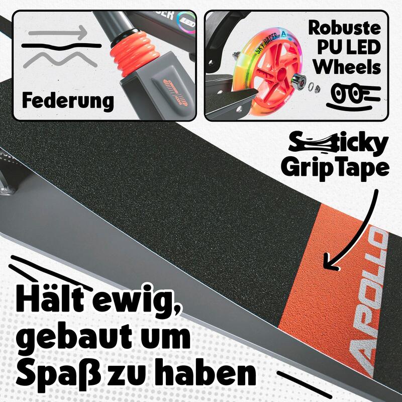 145mm City Scooter mit Federung - Skyracer - klappbar und höhenverstellbar