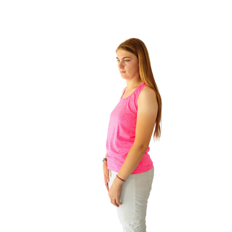 Tanktop Split Fitness/Gym Damen Rosa Neon Vigore Ohne Atmungsaktiv JOLUVI