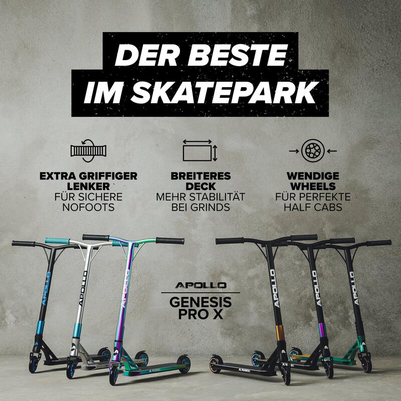 High End Stunt Scooter - Genesis Pro X - Stuntscooter mit ABEC 9 Kugellagern