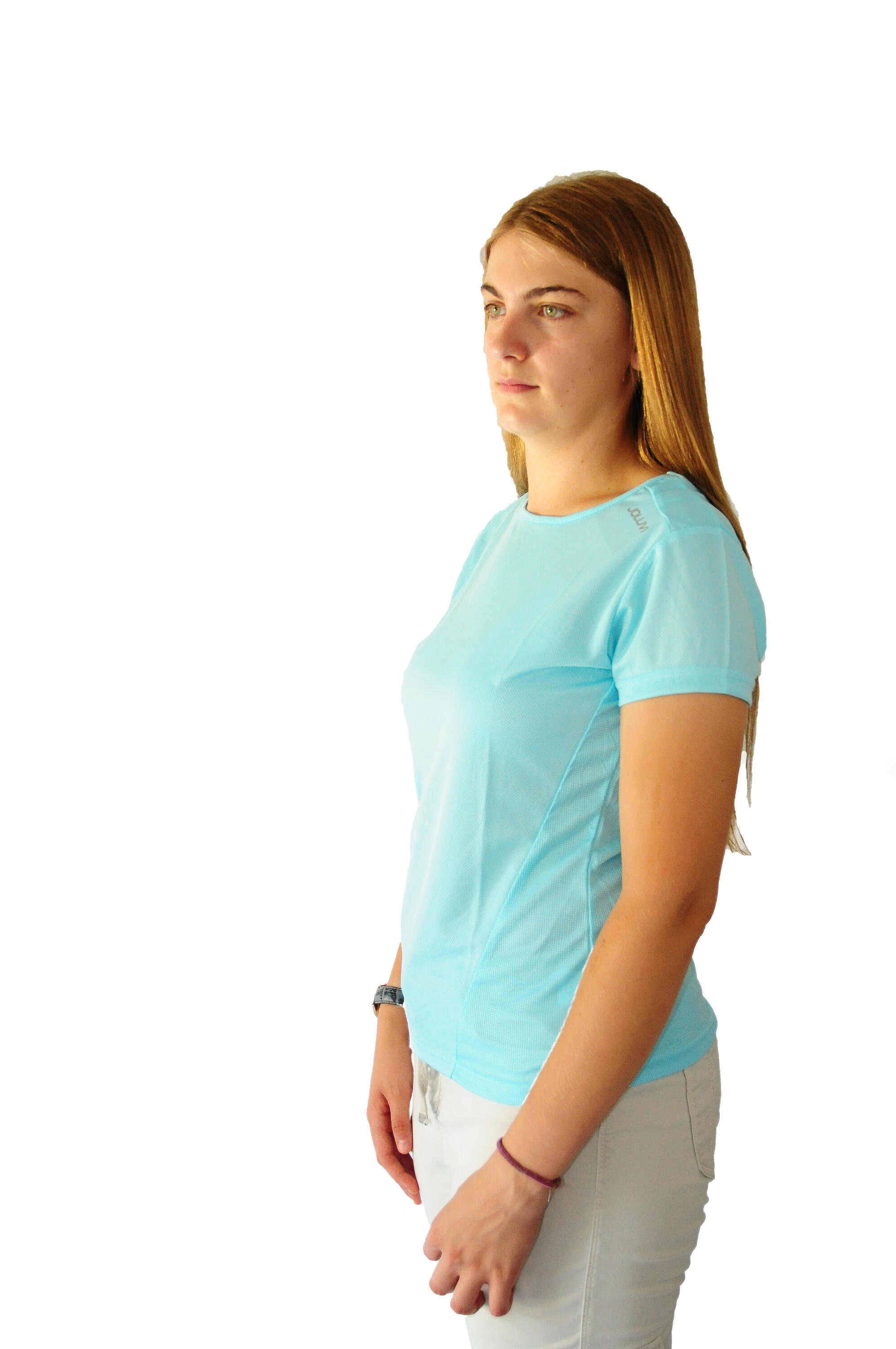 Maglia Sportiva a Maniche Corte Joluvi Runplex W Azzurro 3/4