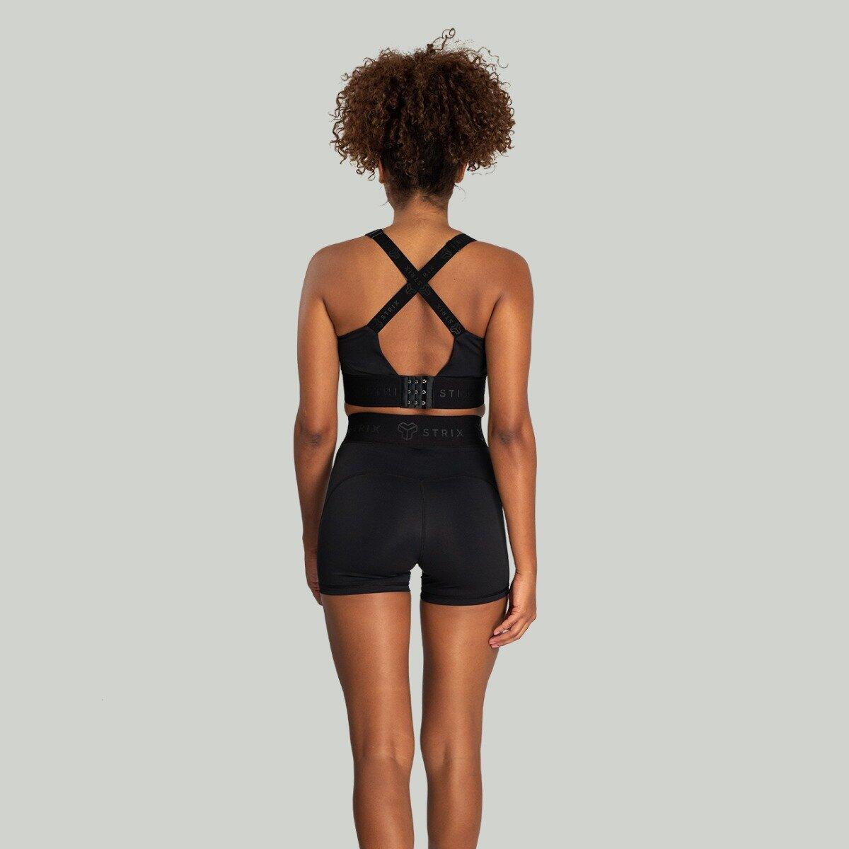 Donna fitness pantaloncini vita alta neri Nebula 3/7