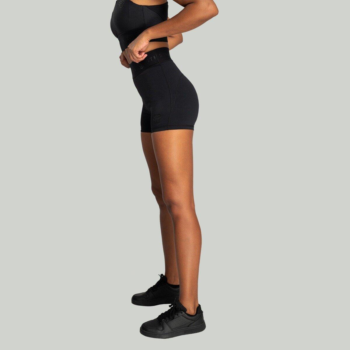 Donna fitness pantaloncini vita alta neri Nebula 4/7
