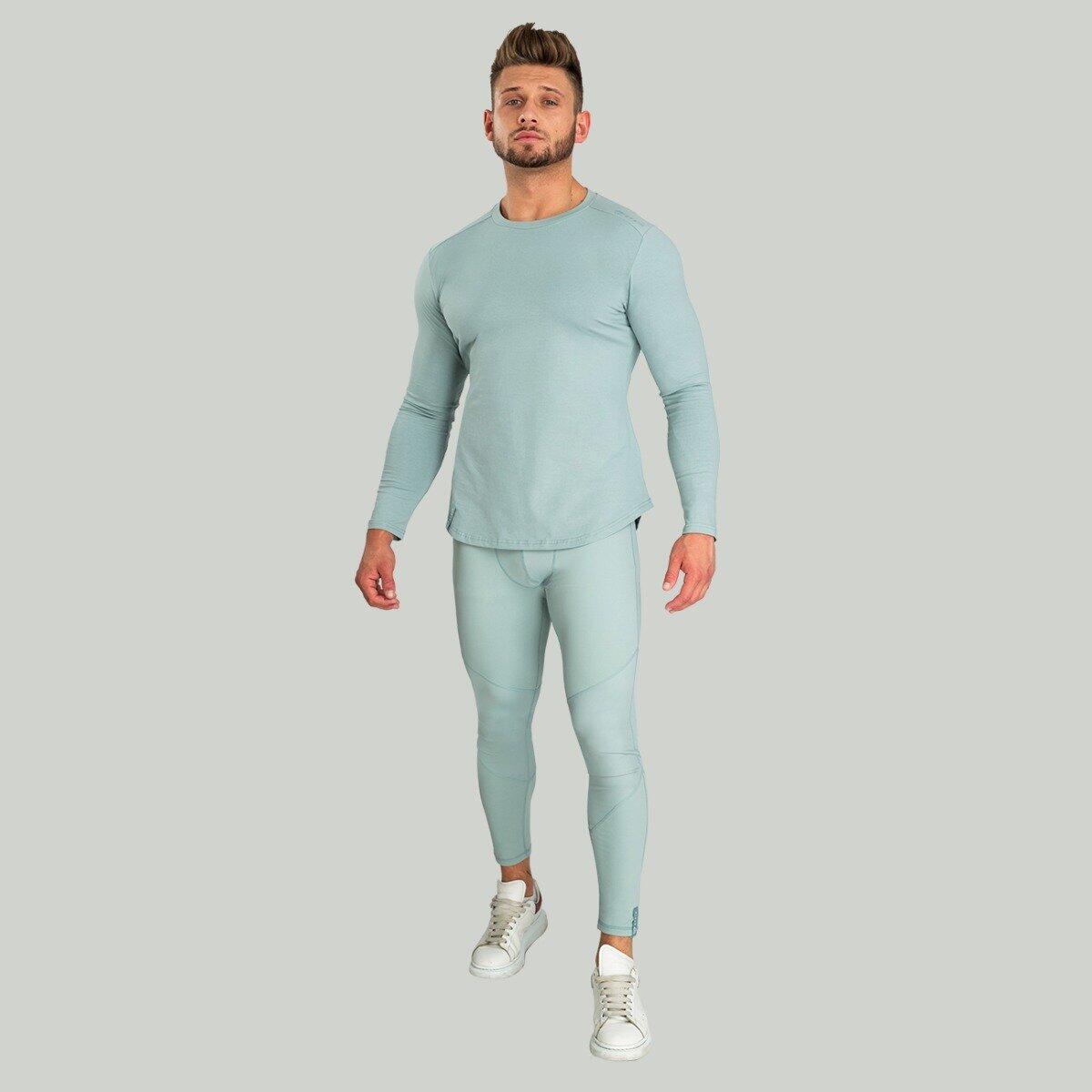 Uomo running leggings traspirante blu Nebula 6/7