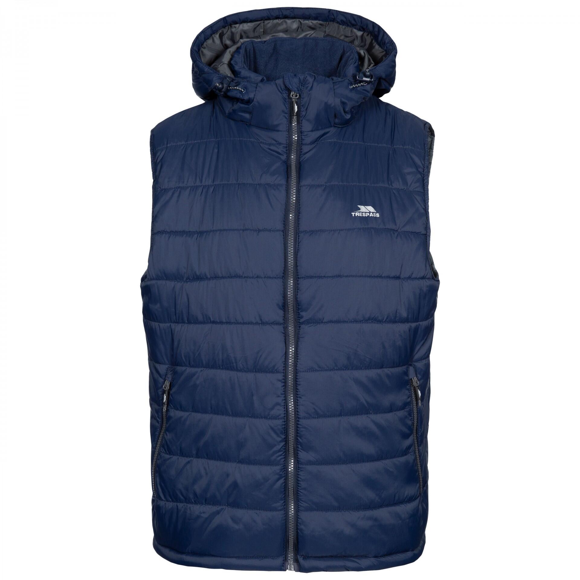TRESPASS Mens Franklyn Padded Gilet (Navy/Carbon)
