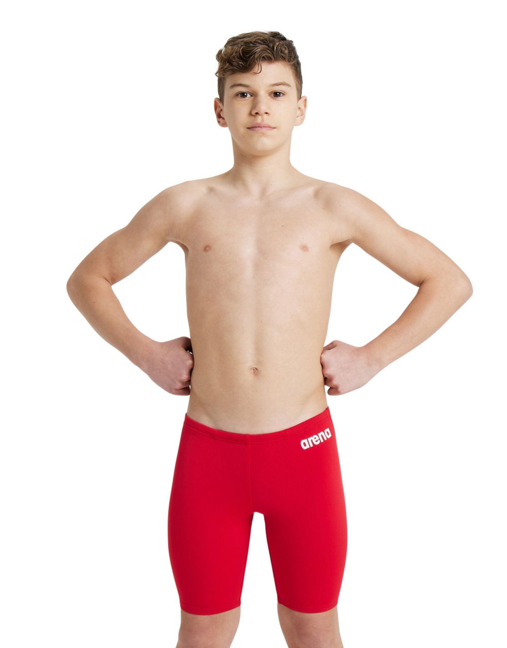 ARENA Arena Boys Team Solid Swim Jammer - Red/White