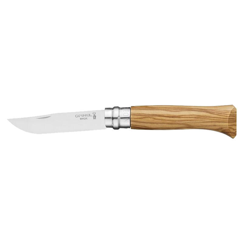 Geschenk Set Messer No. 8 + Etui Klappmesser Taschenmesser Oliven Holz