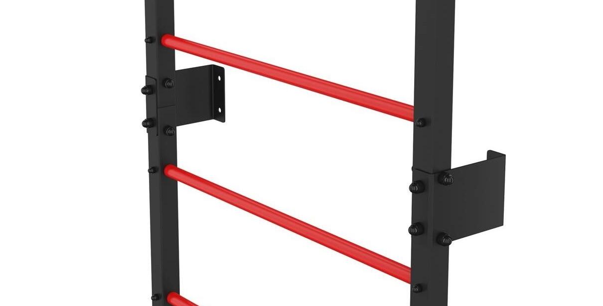 Drabinka gimnastyczna metalowa UNDERFIT 228 x 79 cm czerwona 3/5