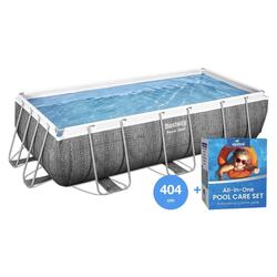 404 x 201 x 100 cm Bestway Power Steel Piscine + Set d'Entretien Aquatural All-i