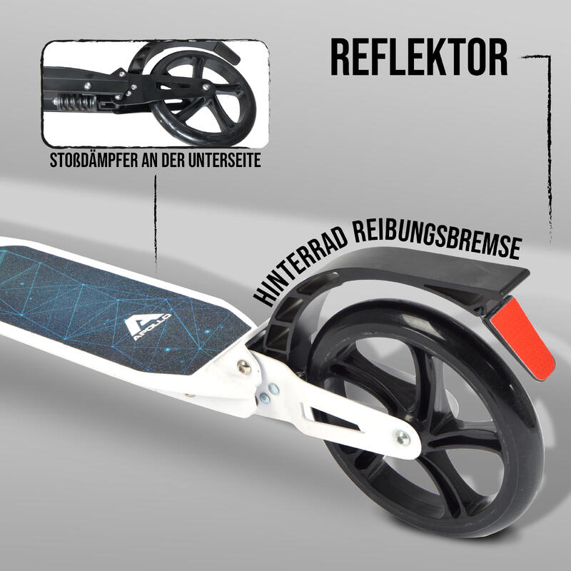 Cityroller mit Doppelfederung - Spectre Pro - klapp- und verstellbar