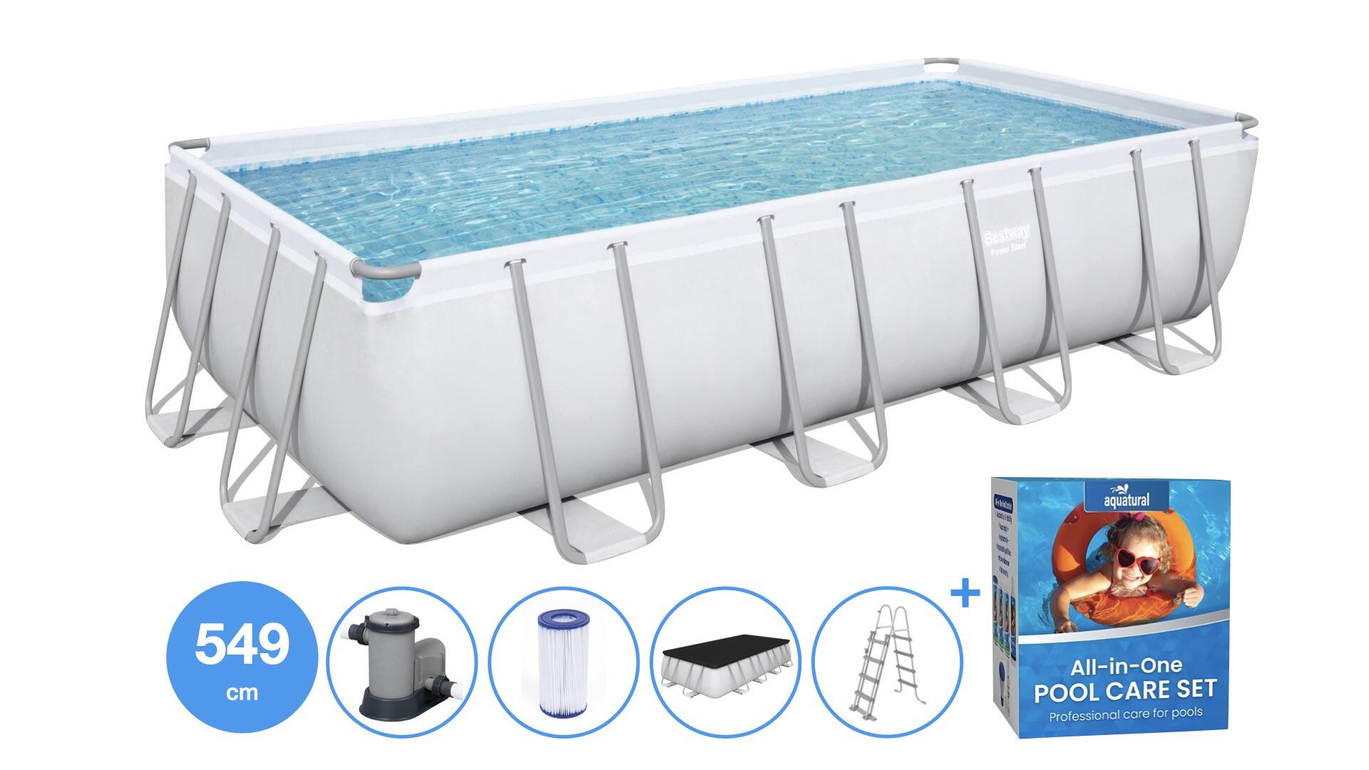 549 x 274 x 122 cm Bestway Power Steel Zwembad + Complete Onderhoud Set 4/5