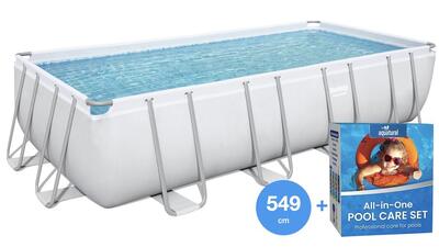 549 x 274 x 122 cm bestway power steel zwembad + complete onderhoud set