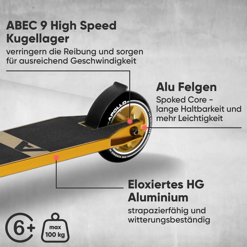 Stunt Scooter - Star Pro - HighQuality eloxierter Profi Stuntscooter