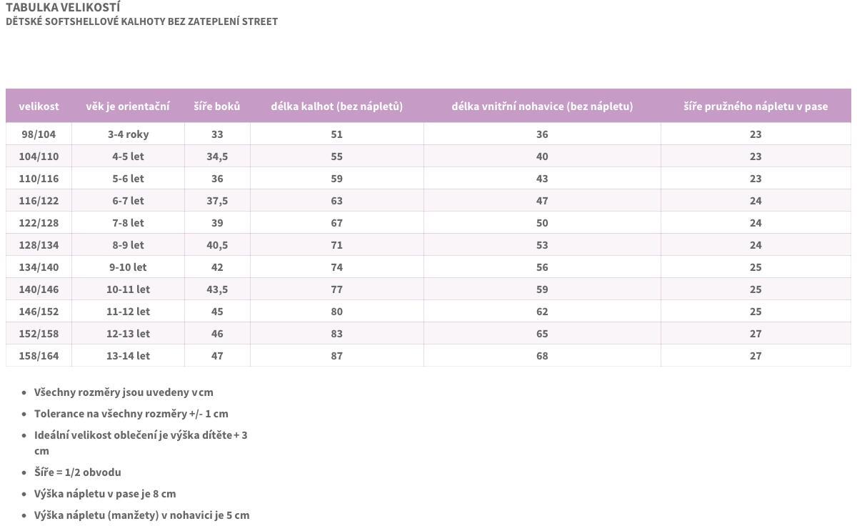 Dětské softshellové kalhoty bez zateplení Street 7/7