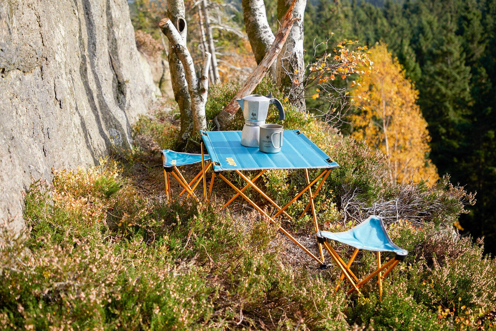 Trinity Folding Camping Chair M Grey Blue