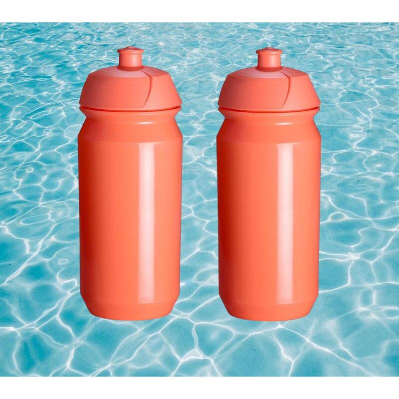 2 x Bouteille à boire - 500 ml - Corail - Bidon