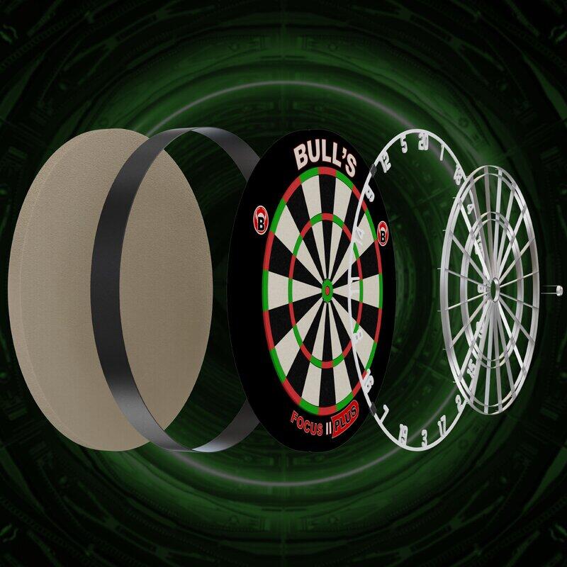 BULL'S Focus II Plus Dart Board 3/4