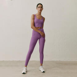Combinaison de yoga femme de forme physique transparente, ensemble  rembourré de legging de soutien-gorge et de taille
