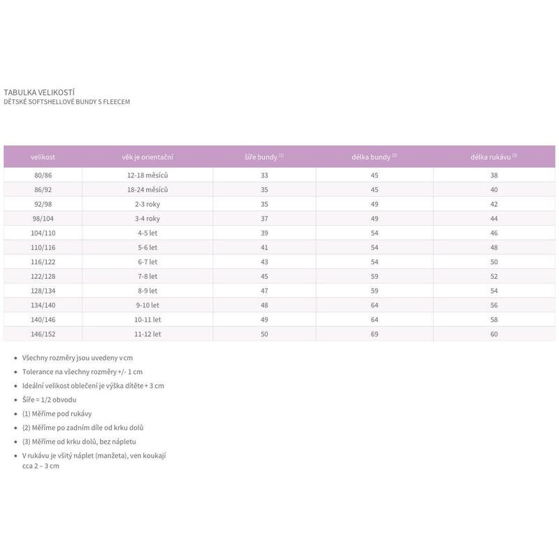 Dětská softshellová bunda s fleecem Basic, Černá, Kouzelné květiny