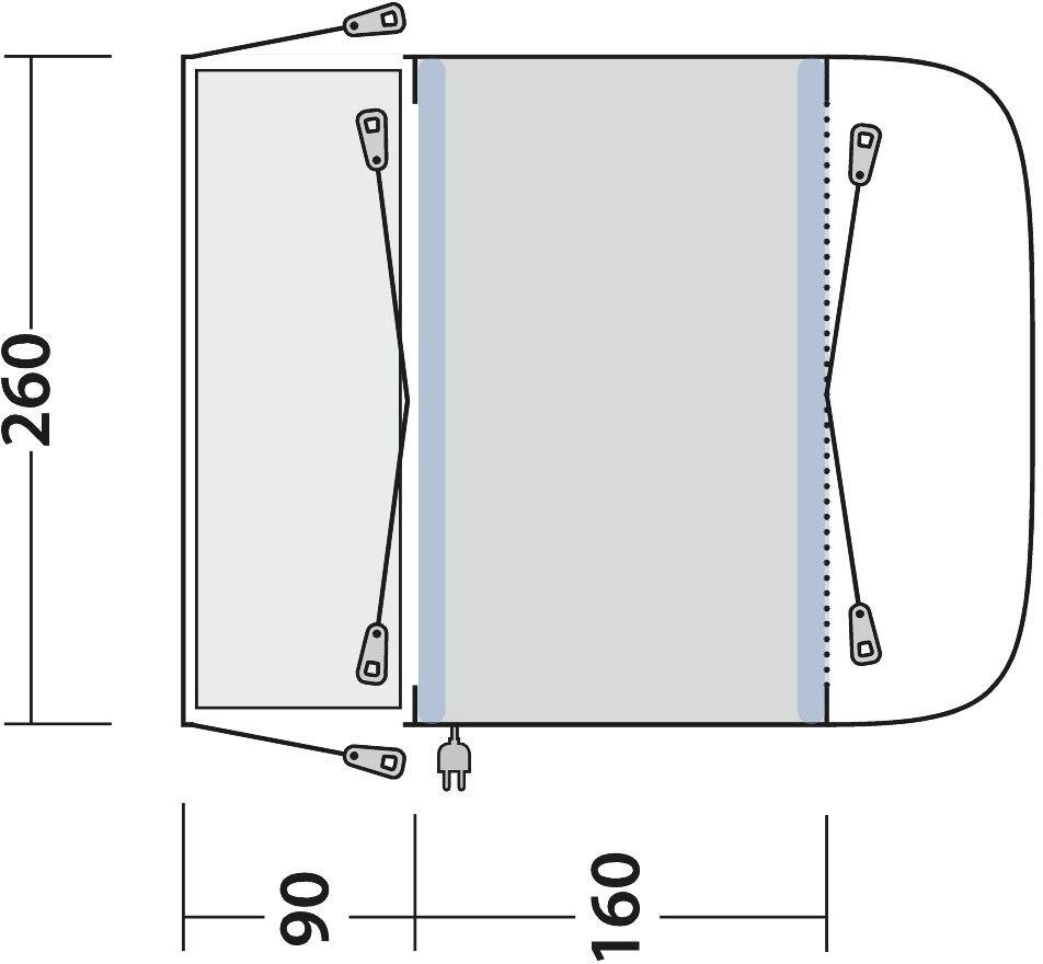 Outwell 111170 Drive-away Awning Newburg 160 Air 3/6