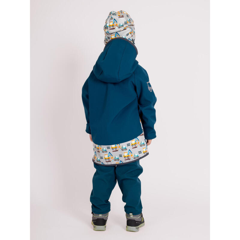Dětská softshellová bunda s fleecem Basic, Kobaltová, Bagry