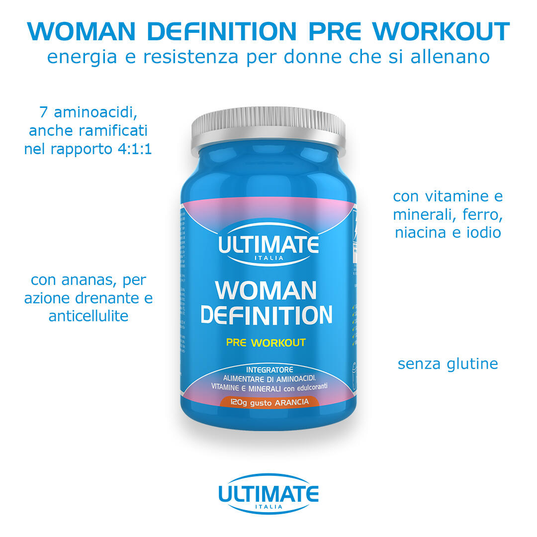 Integratore alimentare - WOMAN DEFINITION PRE-WORKOUT ARANCIA - 120g 6/7