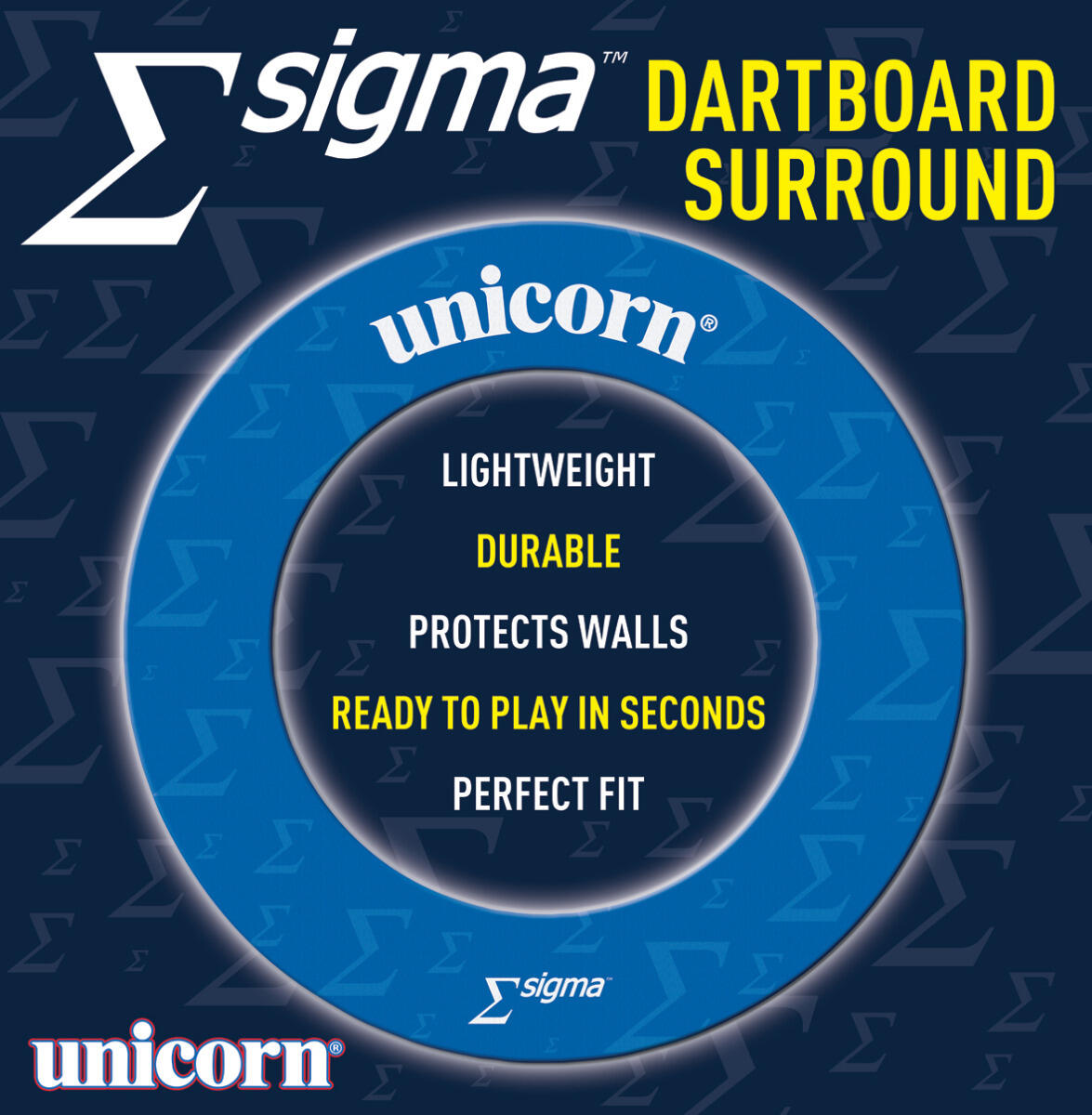 Unicorn Professional Dartboard Surround - Sigma Blau 2/2