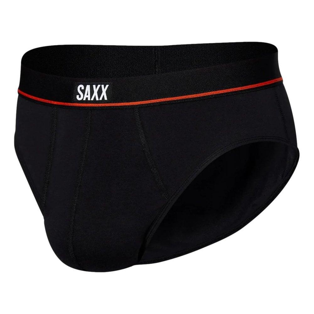 Saxx Non-Stop Stretch Cotton Briefs - Black 1/3