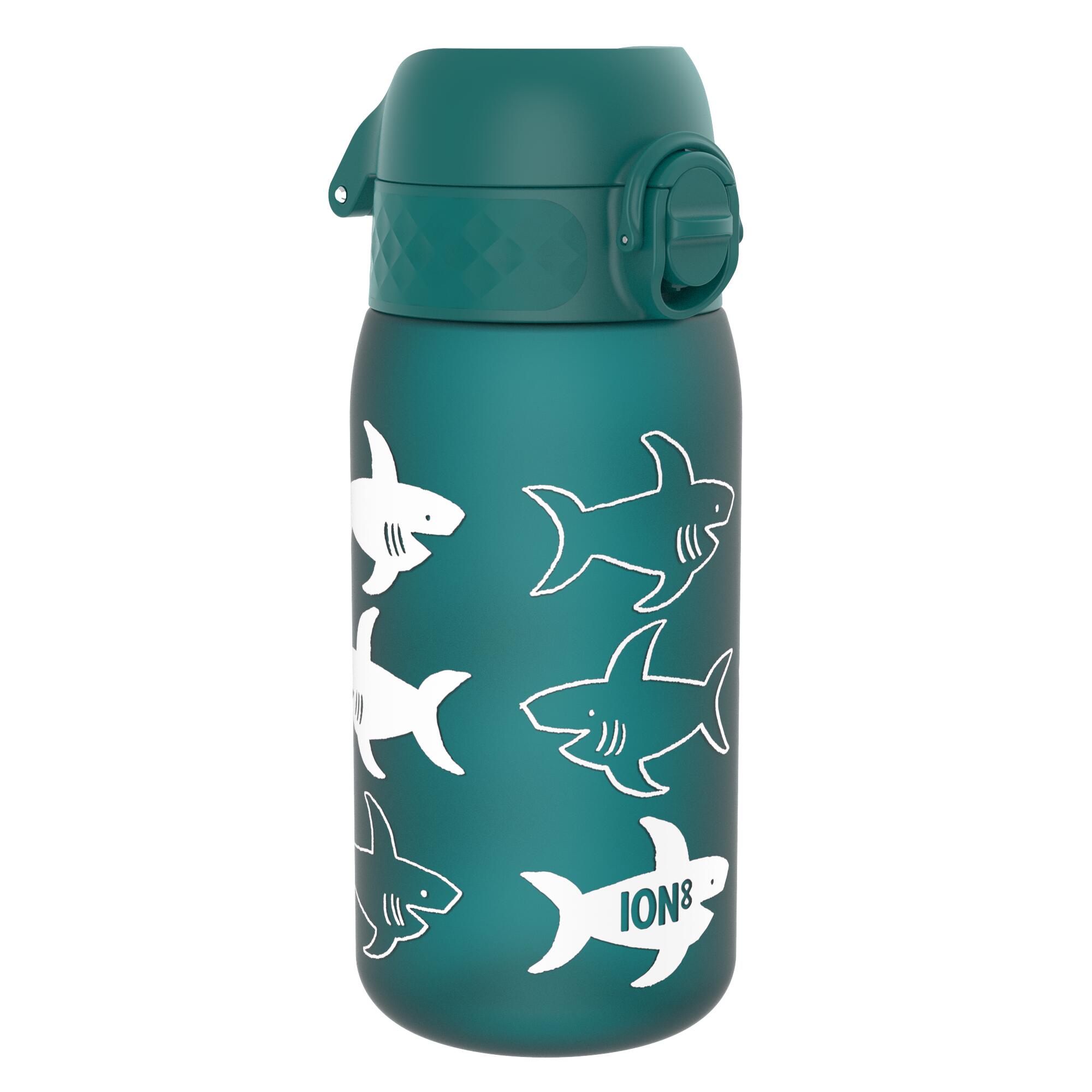 Bidon ION8 350ml z ATEST PZH - BPA Free - morski w rekiny