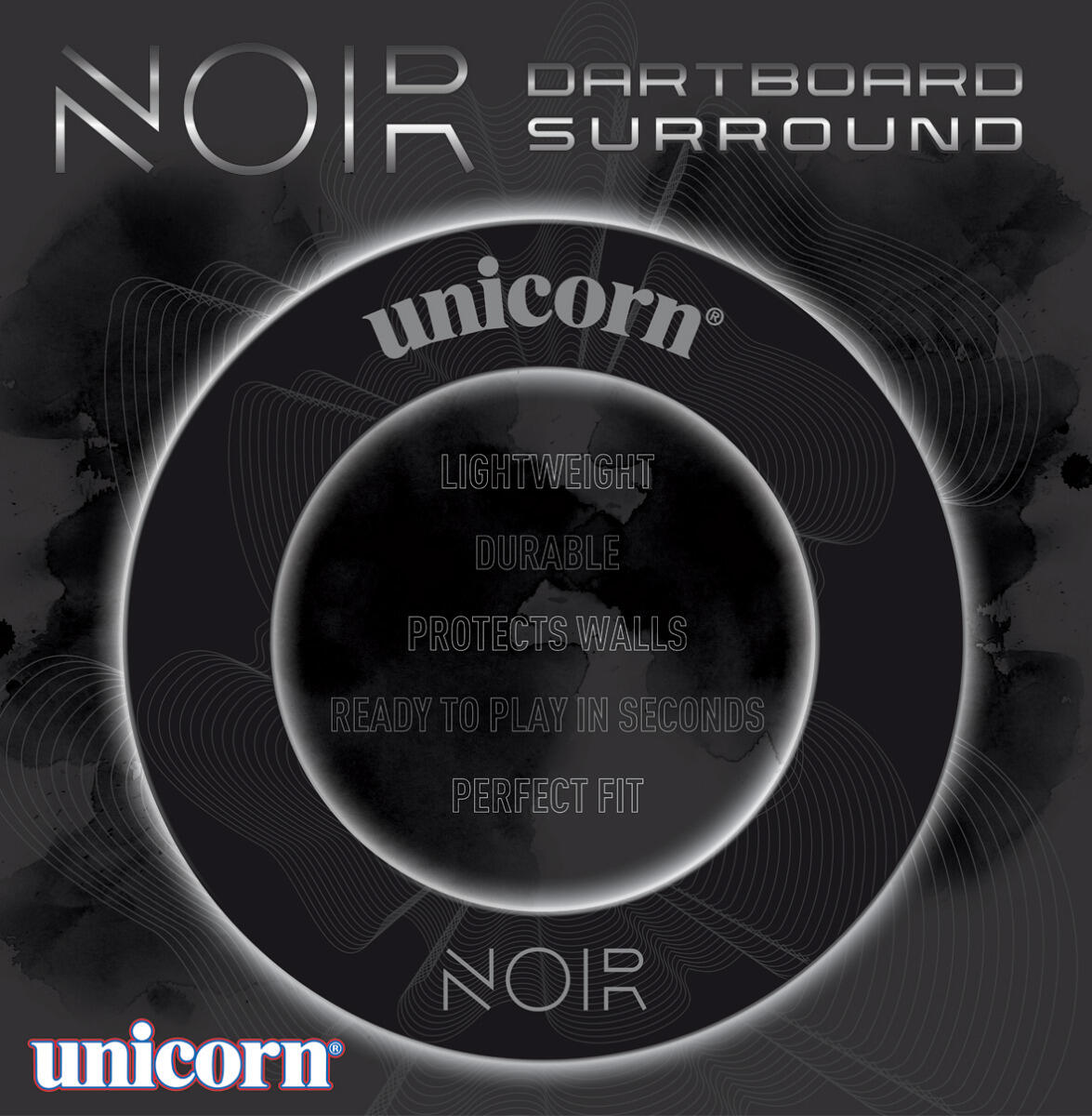 Unicorn Professional Dartboard Surround - Noir schwarz 2/2