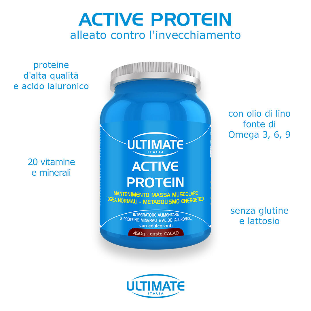Integratore alimentare - ACTIVE PROTEIN CACAO - 450g 6/7