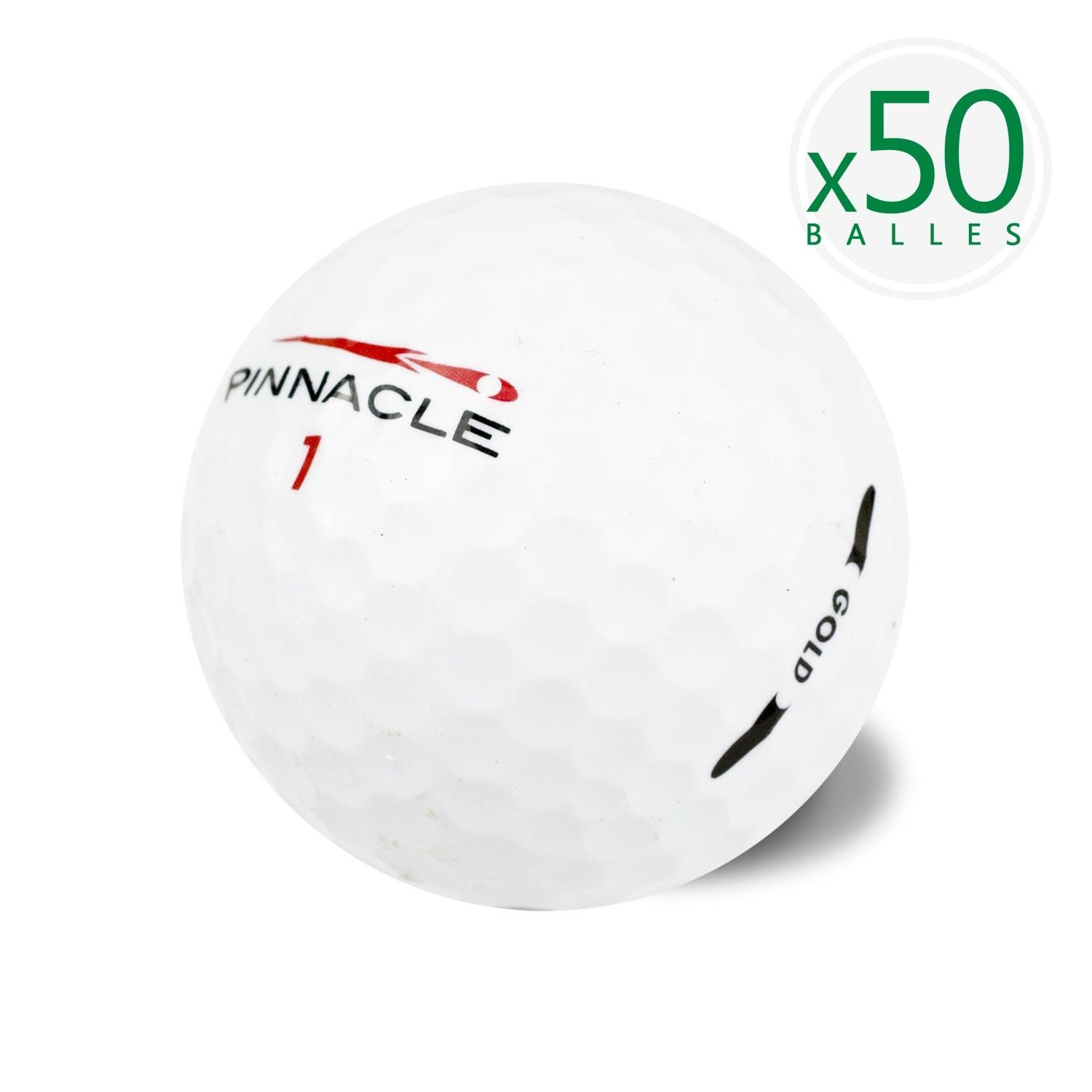 PINNACLE Seconde vie - 50 Balles de Golf Gold -B- Bon état