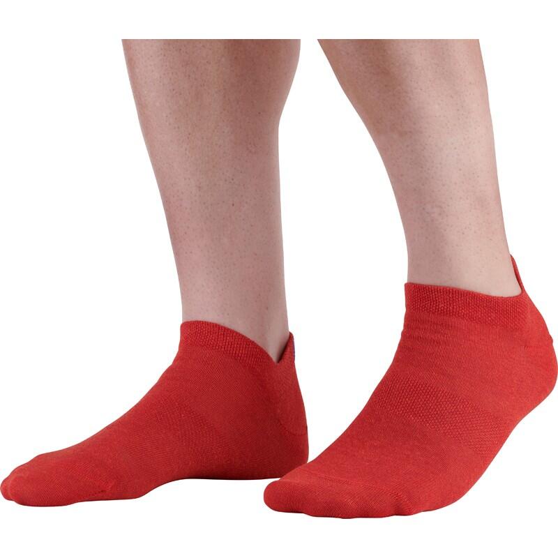 Monnet - Invisible En Lin Et Coton - Chaussettes - Rouge - 39/42 - Decathlon