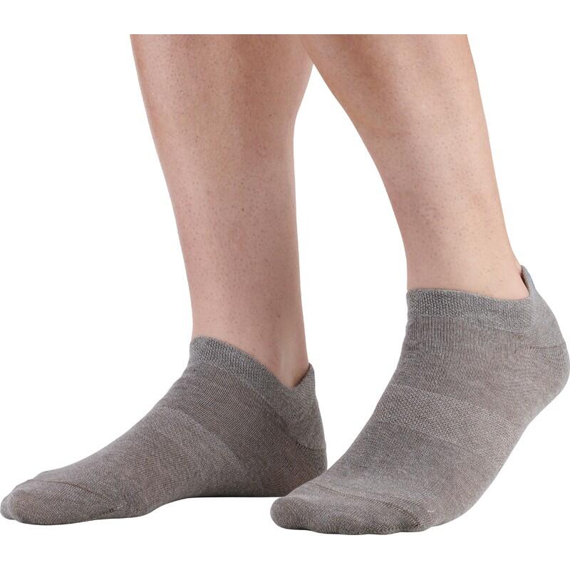 Monnet - Invisible En Lin Et Coton - Chaussettes - Gris - 39/42 - Decathlon