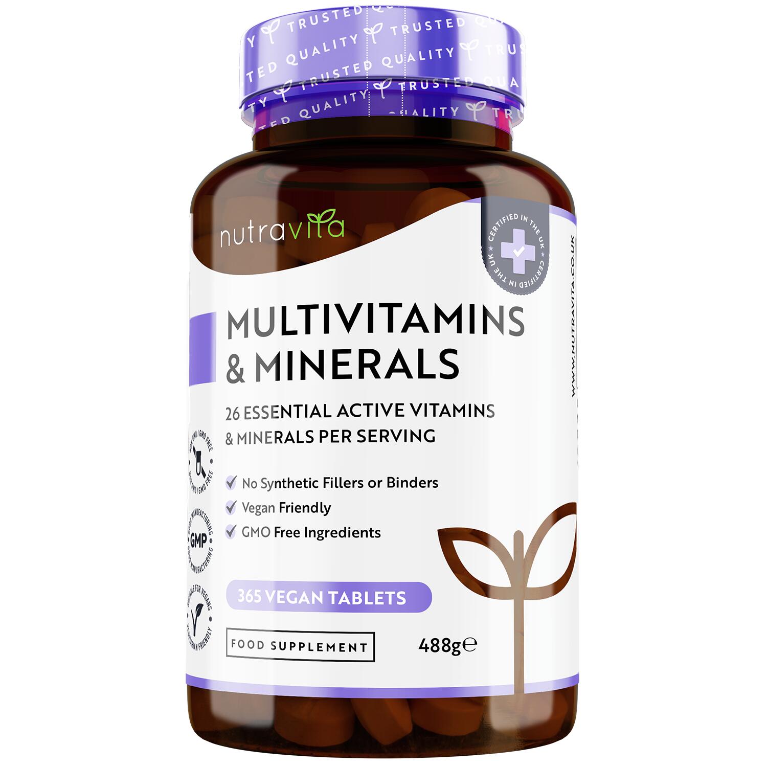 Nutravita Multivitamin Tablets for Men & Women with 26 Key Vitamins & Minerals 1/7