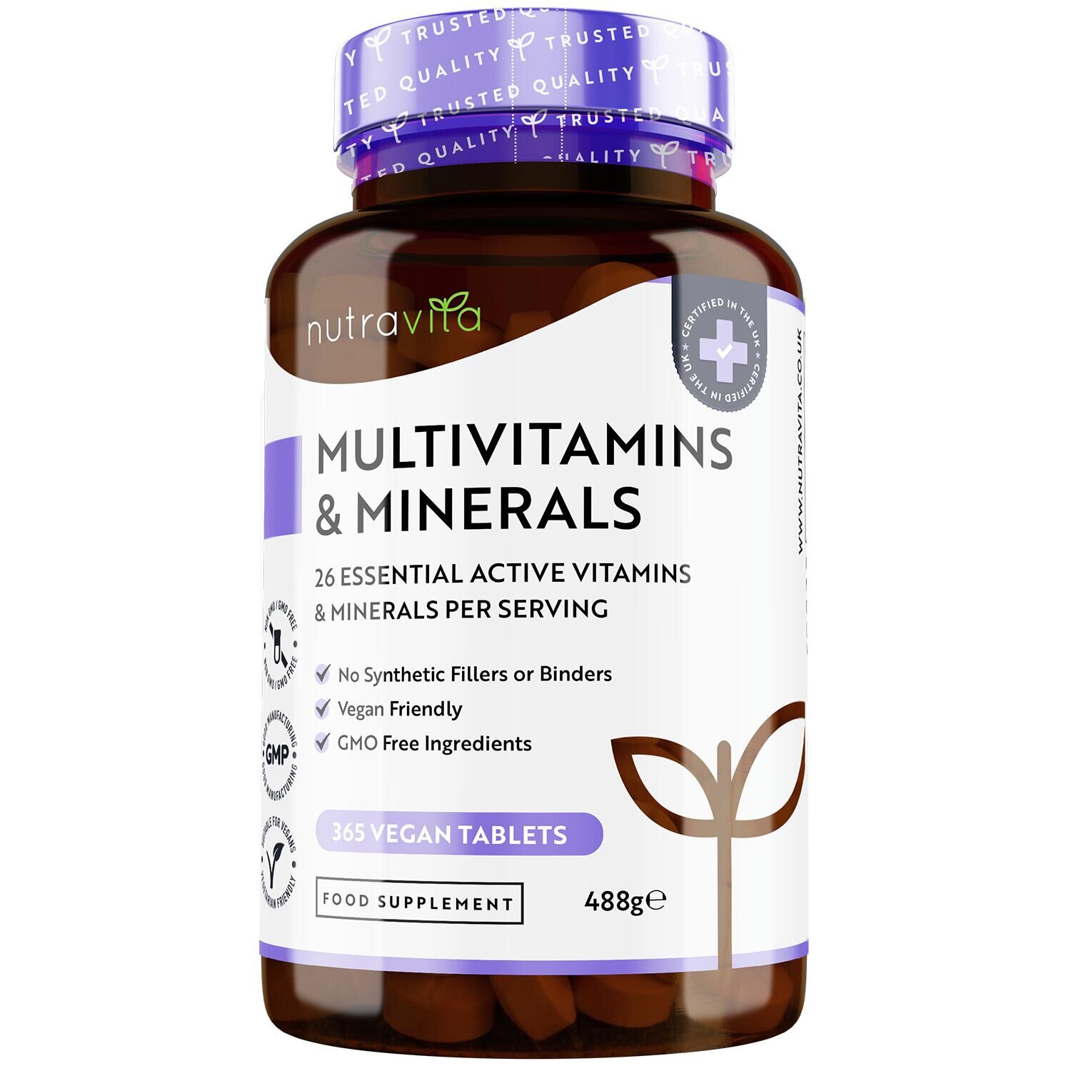 NUTRAVITA Nutravita Multivitamin Tablets for Men & Women with 26 Key Vitamins & Minerals