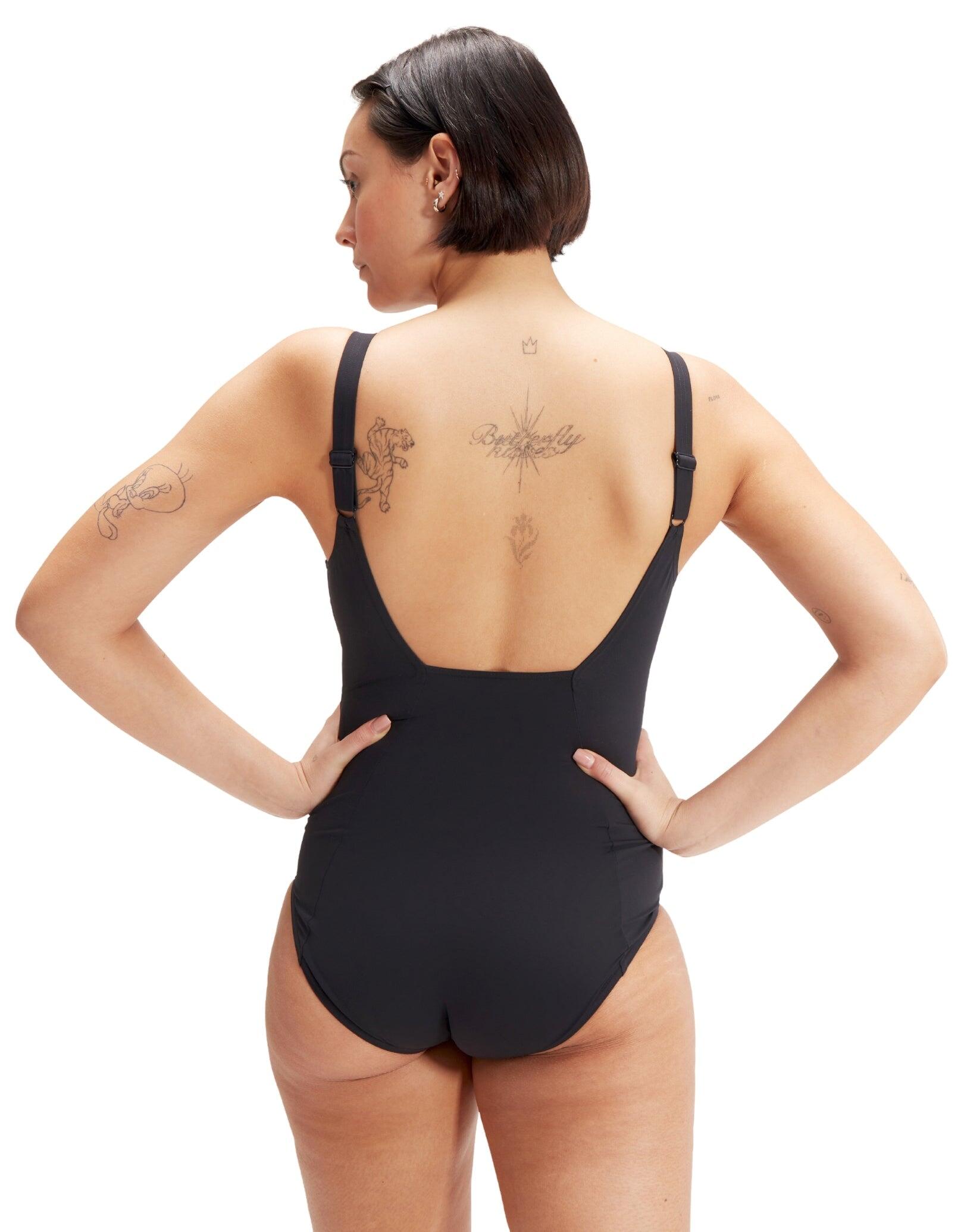 Speedo Womens Shaping ContourEclipse Printed 1 Piece Black/Ocean Depths/Mystic 2/7
