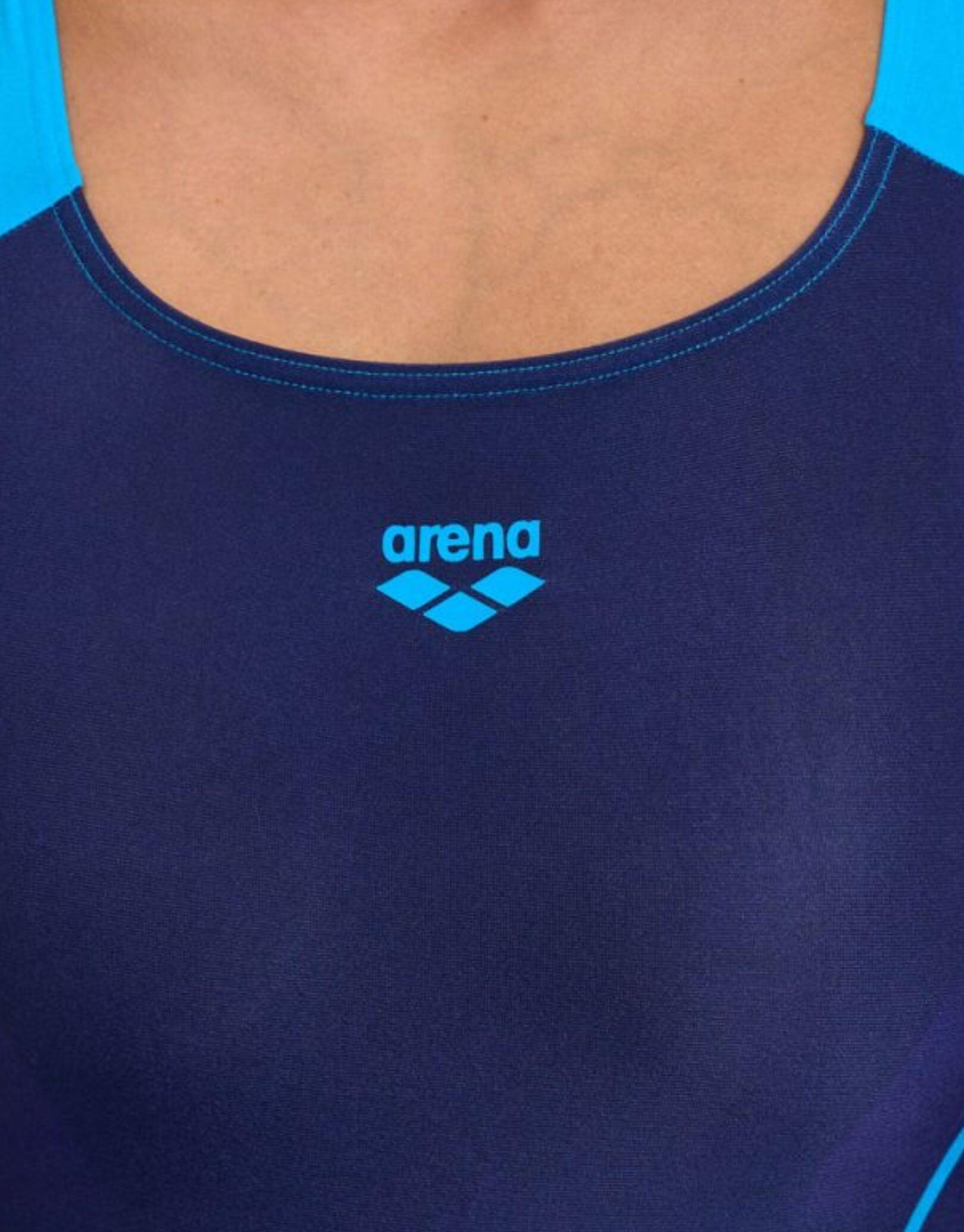 Arena Pro Back Graphic Swimsuit - Navy/Turquoise 5/5