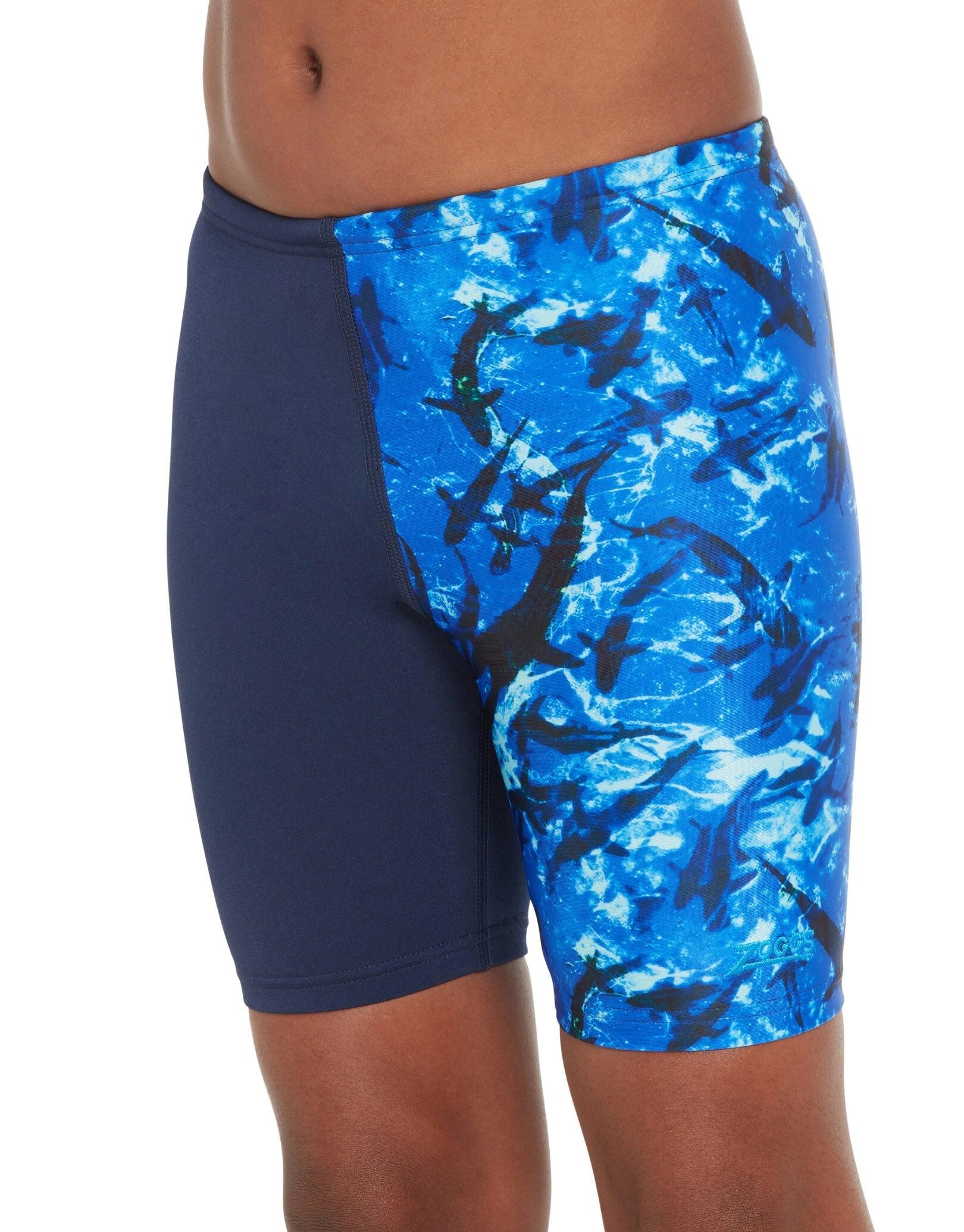Zoggs Boys Abyss Mid Swim Jammer - Navy/Blue 3/5