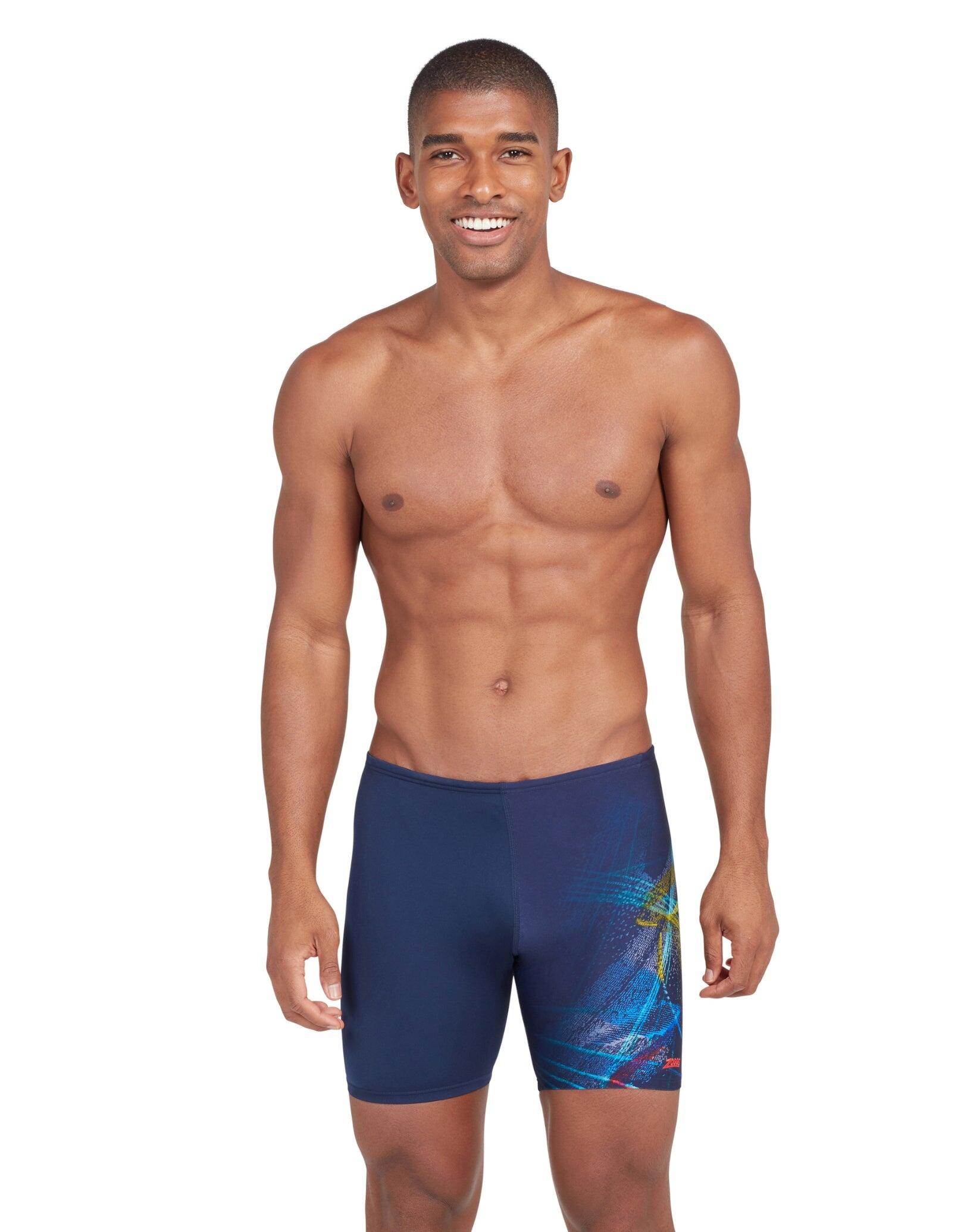 Zoggs Power Surge Mid Swim Jammer - Navy/Multi 1/5