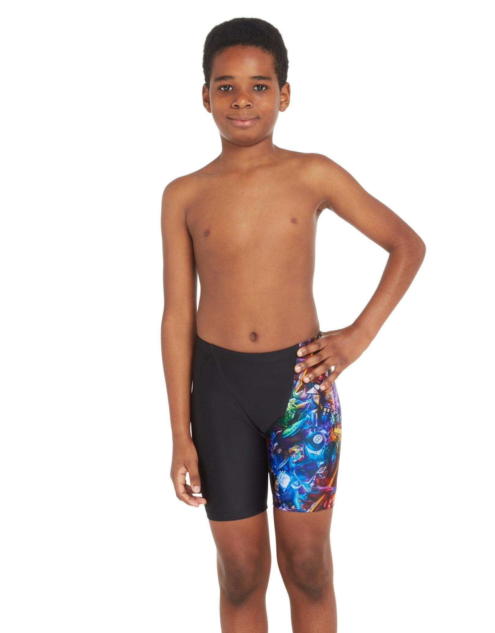 ZOGGS Zoggs Boys Reflection Volt Swim Jammer - Black/Multi