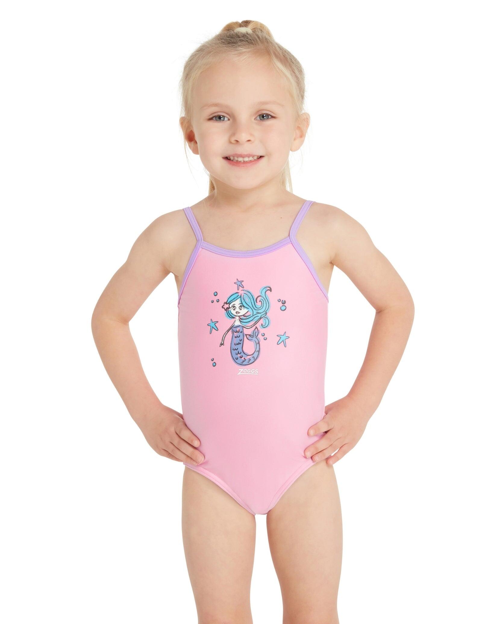 ZOGGS Zoggs Tots Girls Merry Maiden Classicback Swimsuit - Pink
