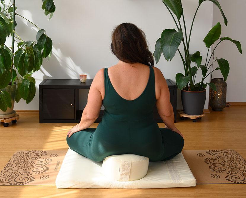 Cojín de meditación redondo Marfil 6/6