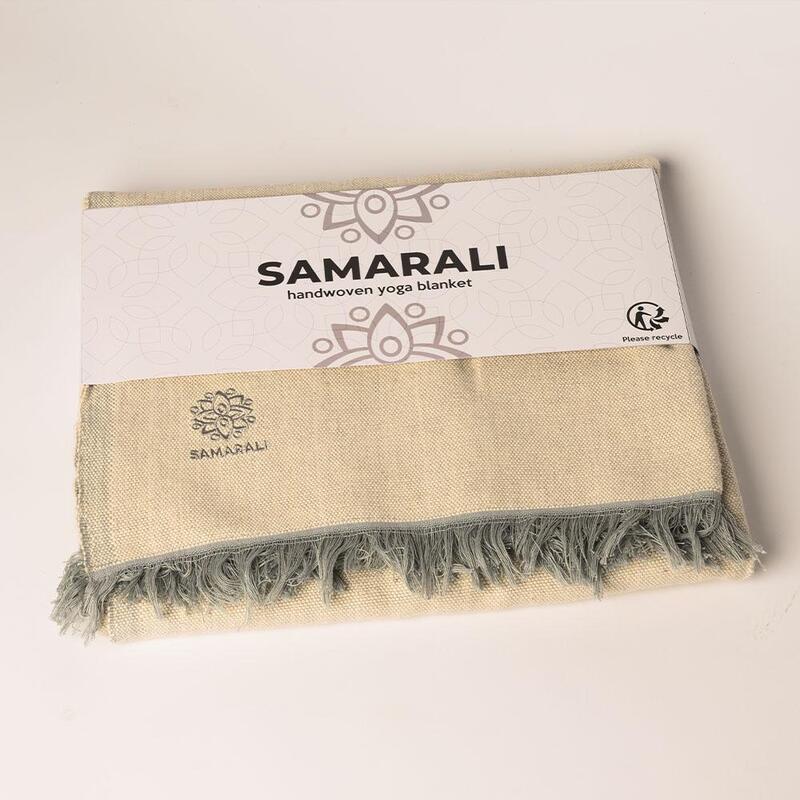 Samarali Kézzel készített pamut jóga takaró - Szürke